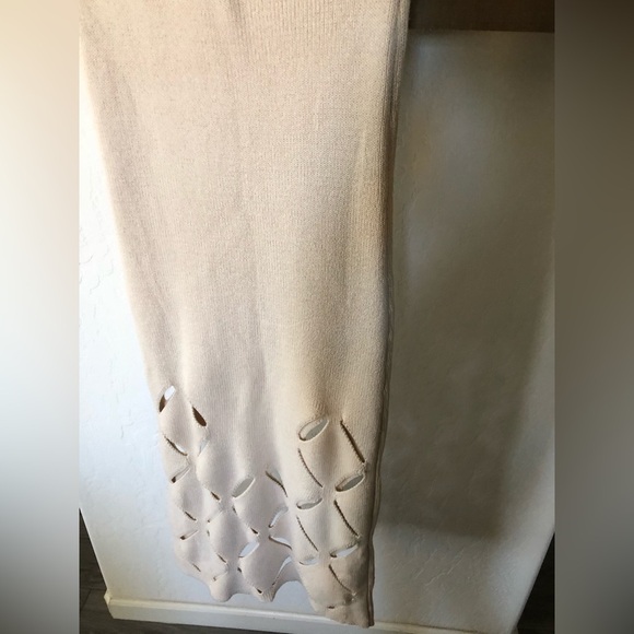 Sincerely Jules|Tan chunky knit midi maxi skirt with cutout details at bottom• - Picture 8 of 13